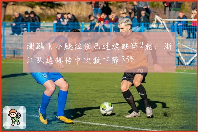 谢鹏飞小腿拉伤已连续缺阵2轮，浙江队边路传中次数下降35%